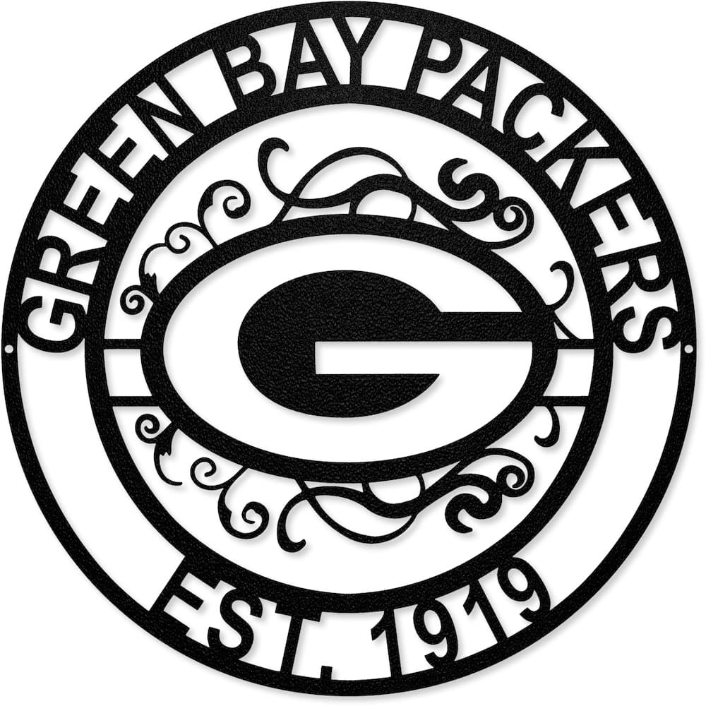 Green Bay Packers Laser Cut Metal Sign
