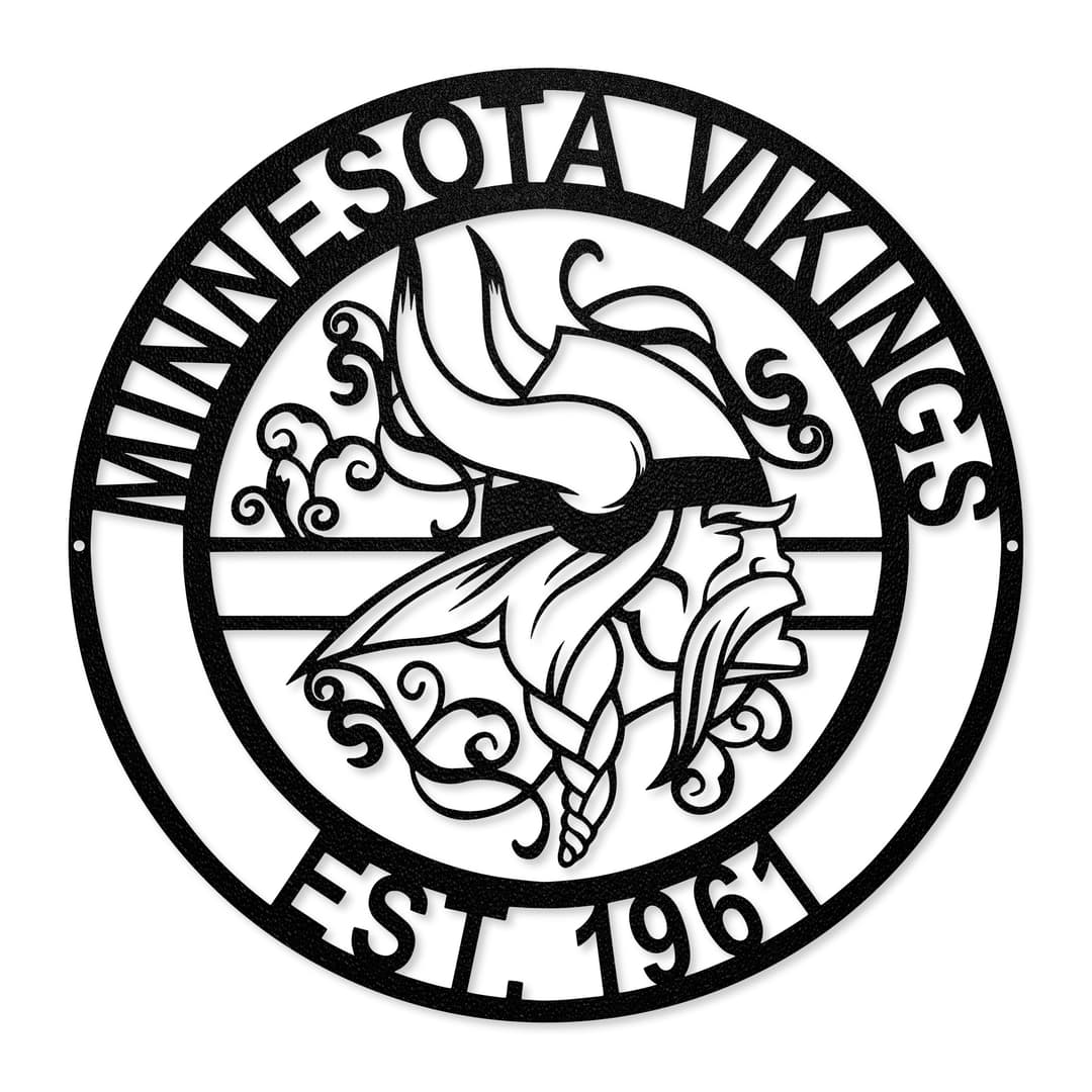 Minnesota Vikings Laser Cut Metal Sign