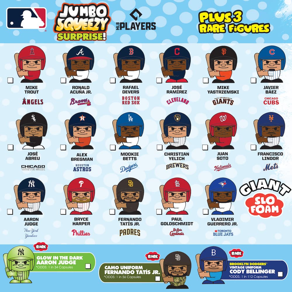 MLB Jumbo Squeezy Capsule Display - 18 ct