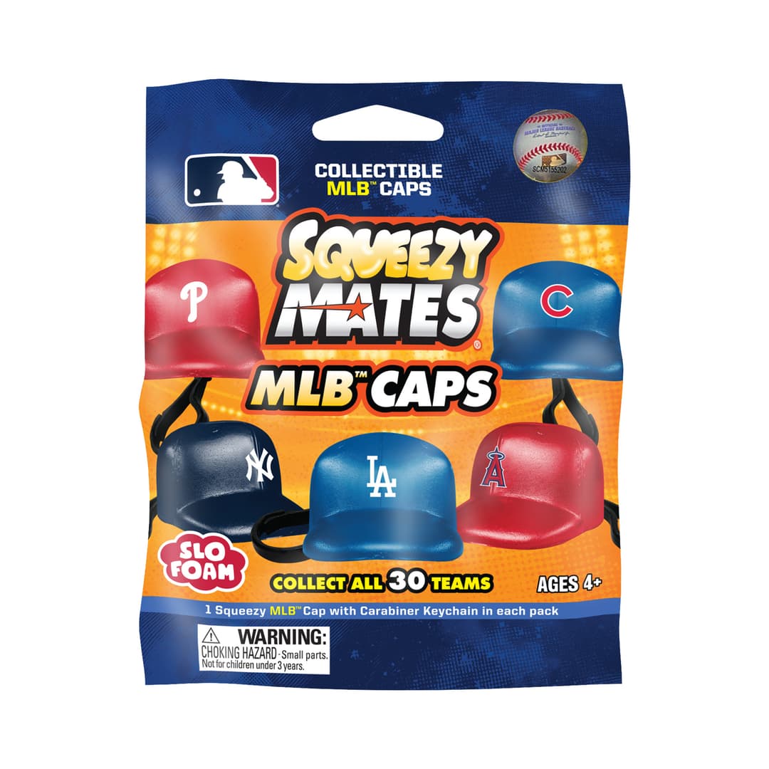 MLB Squeezy Caps Blind Pack Display - 24CT