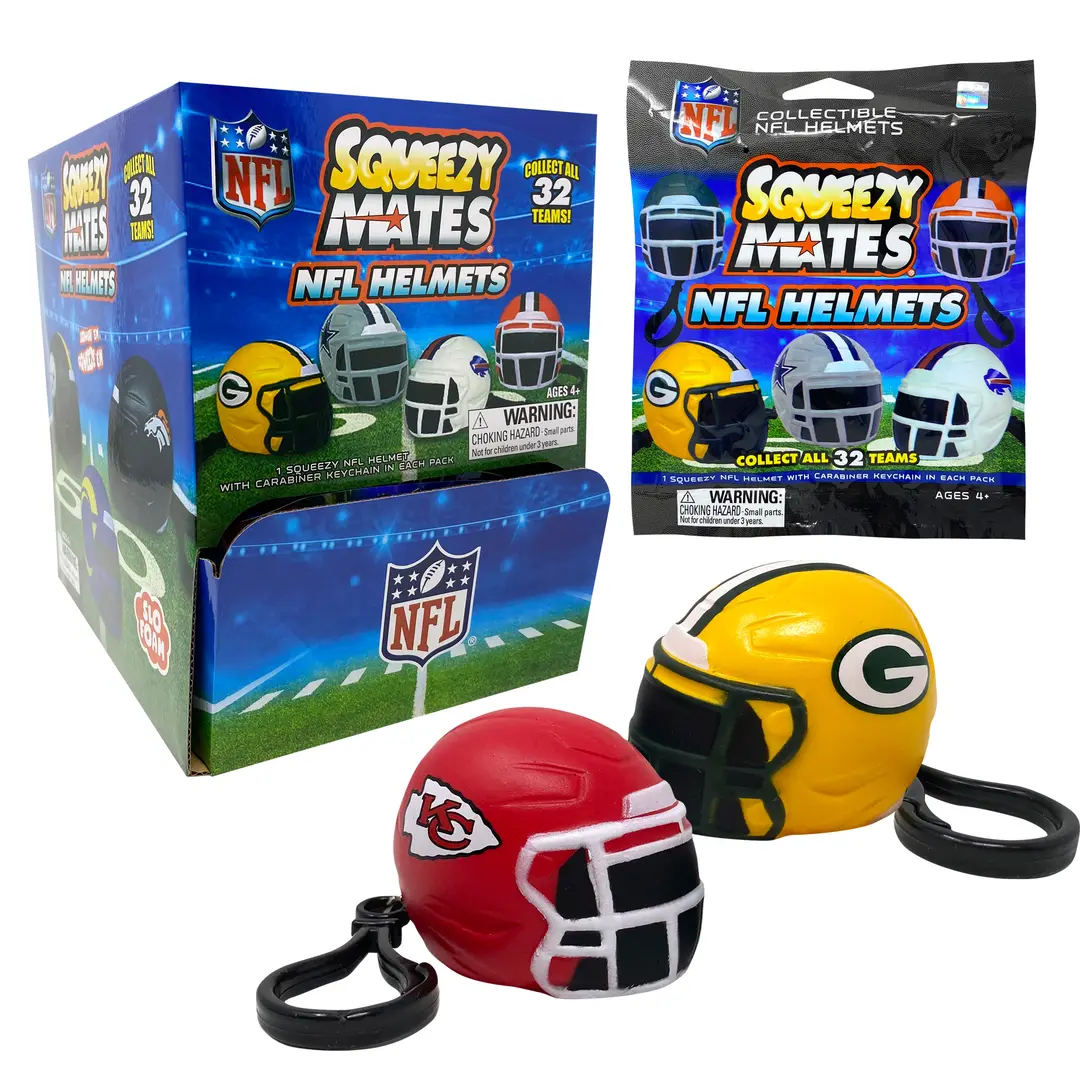 NFL Squeezy Helmet Blind Pack Display - 24CT