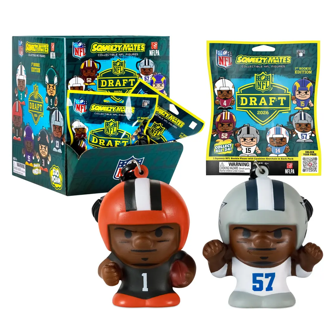 NFL SqueezyMates Rookies Gravity Feed Display 2027 - 24ct