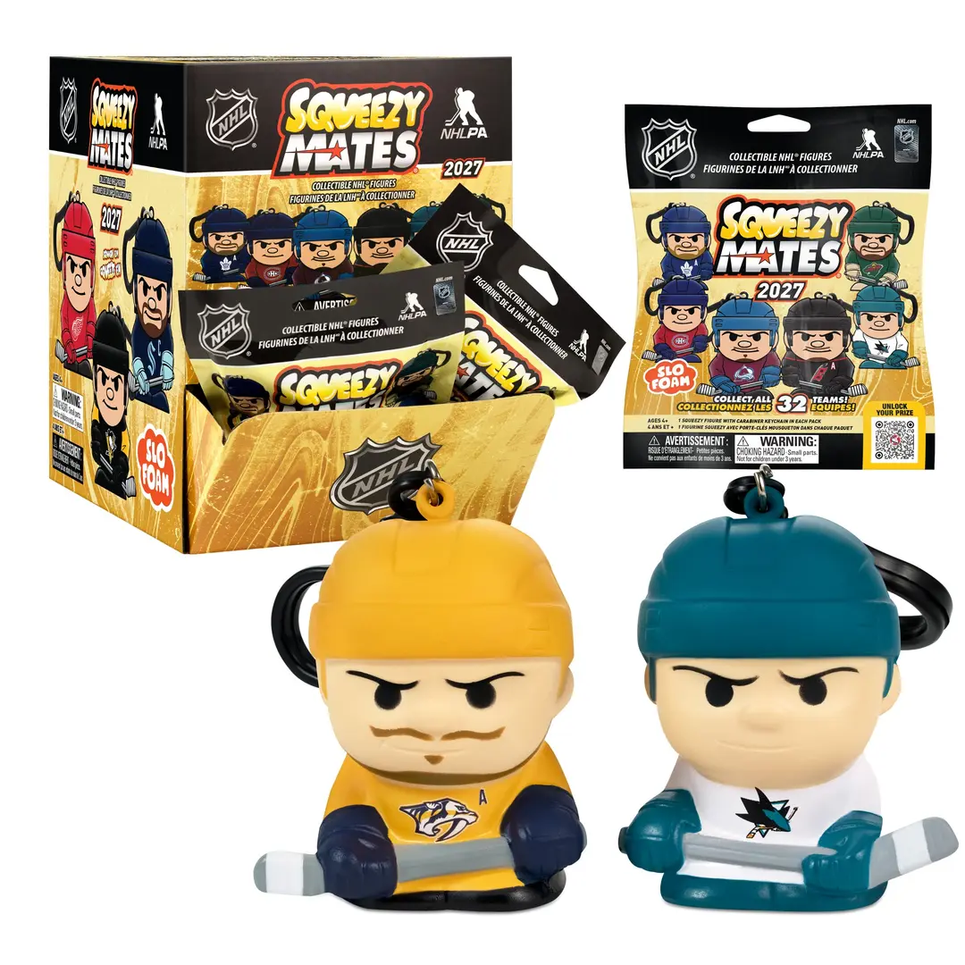 SqueezyMates NHL Series 2027 Gravity Feed Display - 24ct