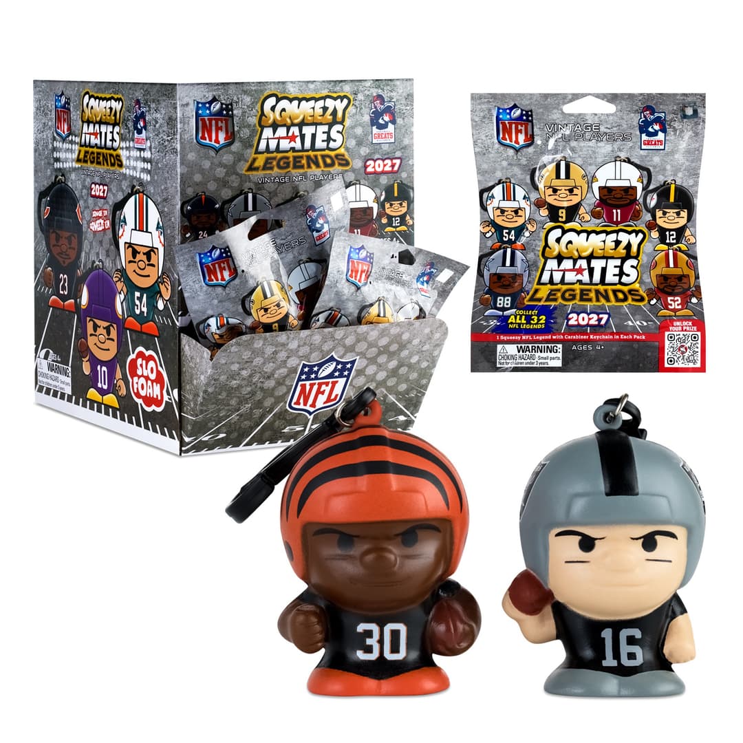 NFL SqueezyMates Legends Gravity Feed Display 2027