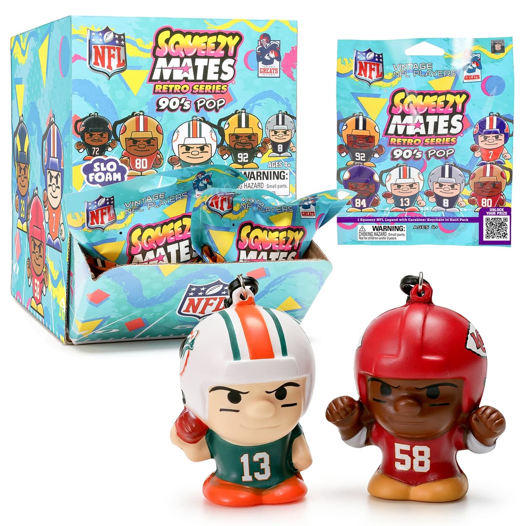 NFL SqueezyMates 90s Legends Display - Target 18ct