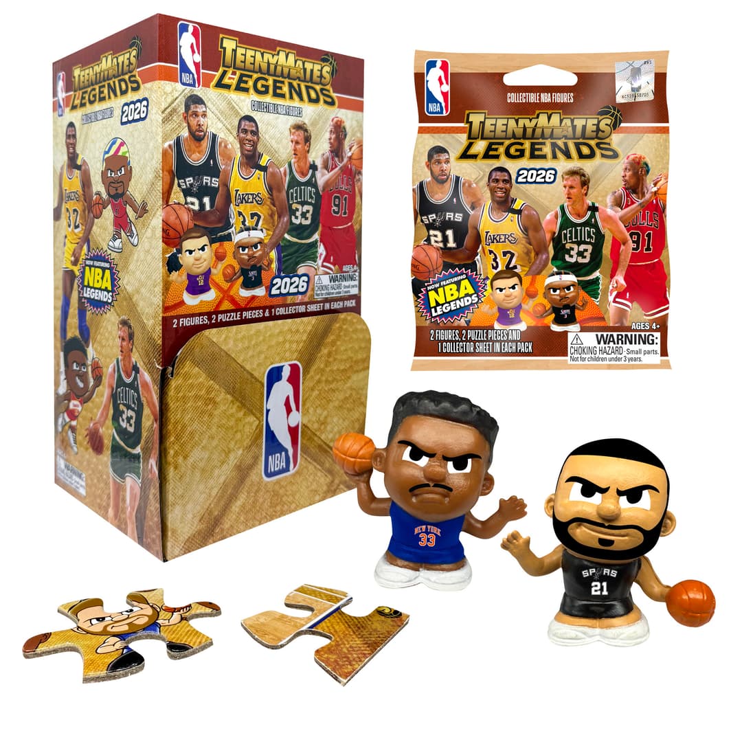 NBA Legends TeenyMates 2026 Gravity Feed Display 32ct