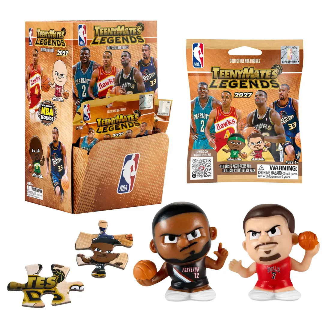 NBA Legends TeenyMates 2027 Gravity Feed Display 32ct