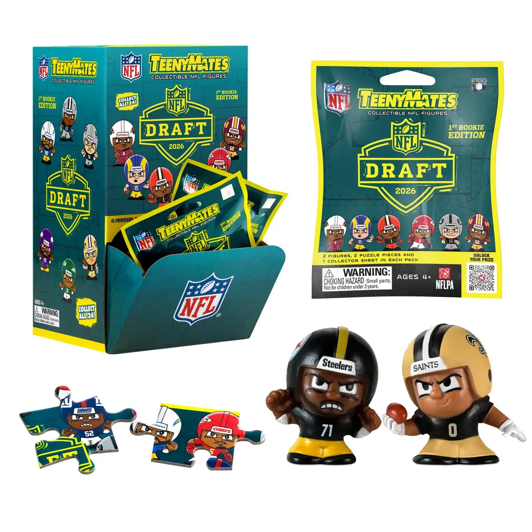 NFL TeenyMates 2027 Rookies Gravity Feed Display 32ct