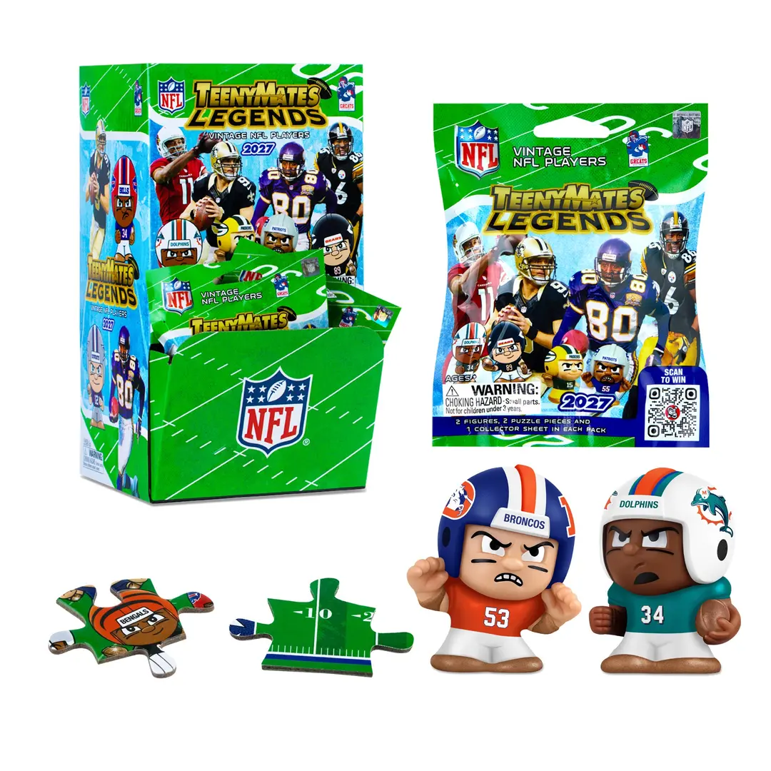 NFL TeenyMates Legends Gravity Feed 2027 32-Pack Display