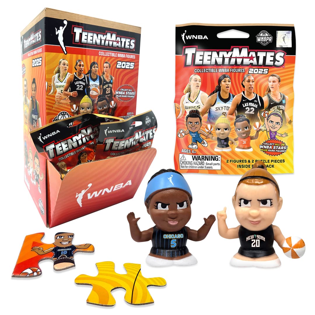WNBA TeenyMates Gravity Feed Display 2025