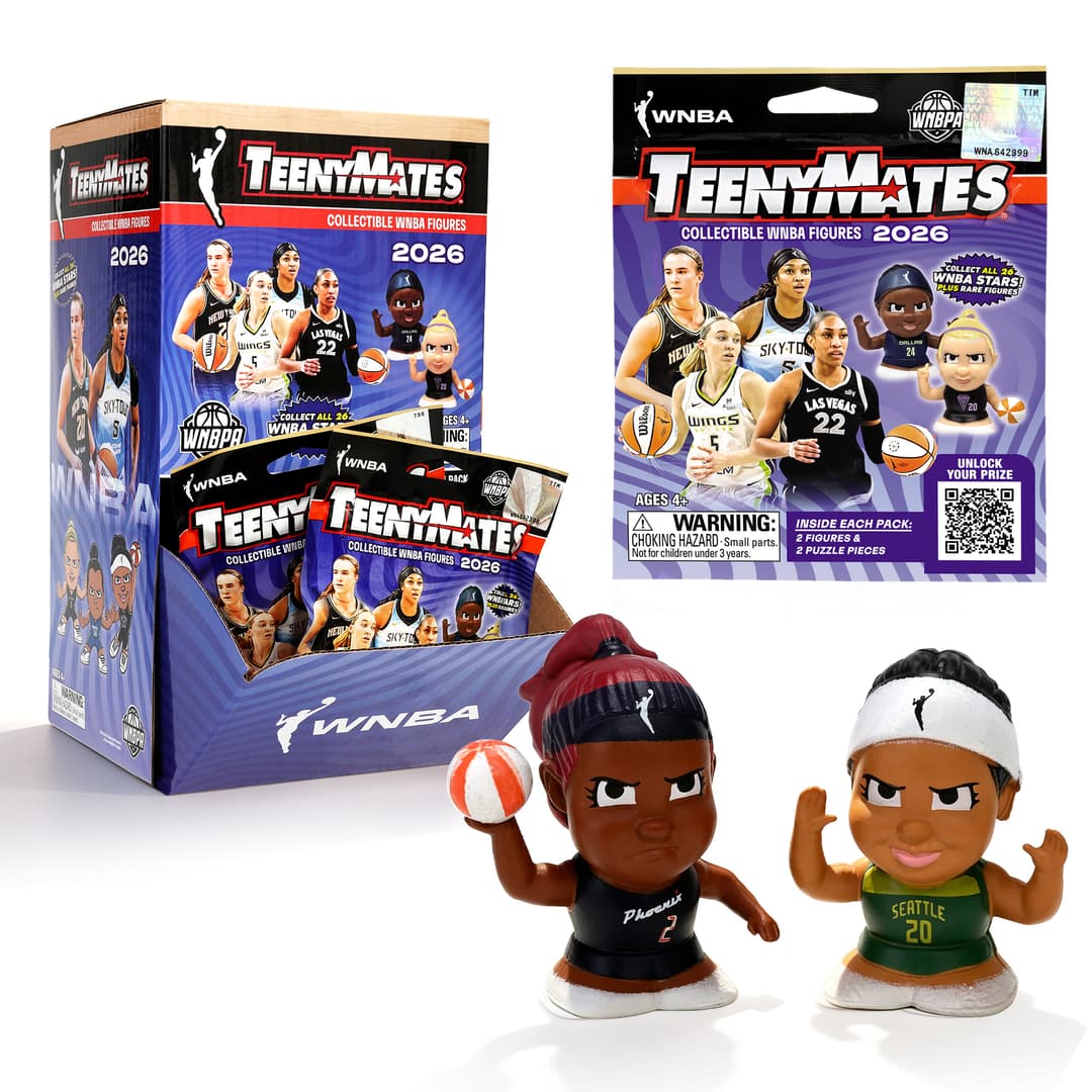 WNBA TeenyMates Gravity Feed Display 2026
