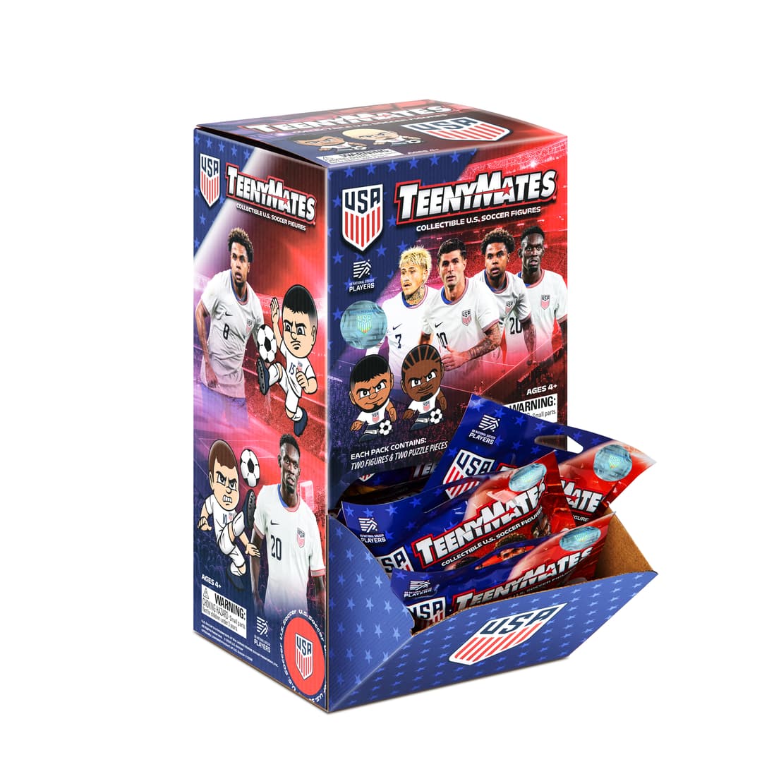 USA Mens Soccer TeenyMates Gravity Feed Display 2026 (24 ct)