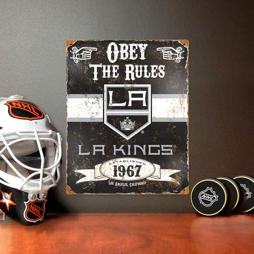 Los Angeles Kings Embossed Metal Sign
