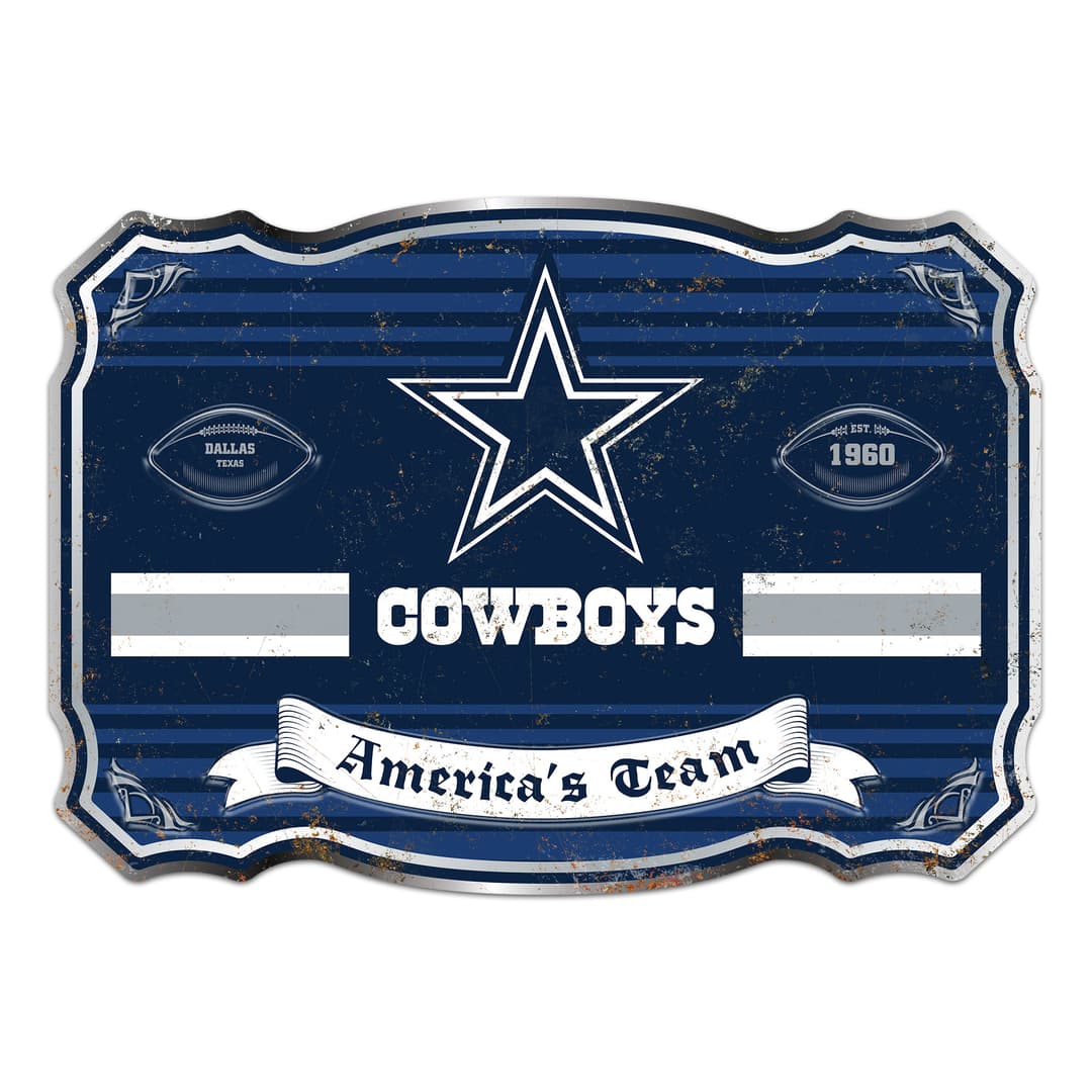 Dallas Cowboys Embossed Metal Sign