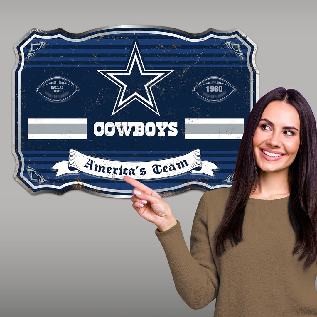 Dallas Cowboys Embossed Metal Sign