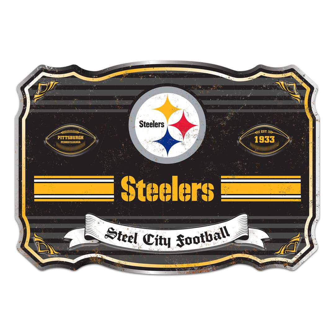 Pittsburgh Steelers Embossed Metal Sign